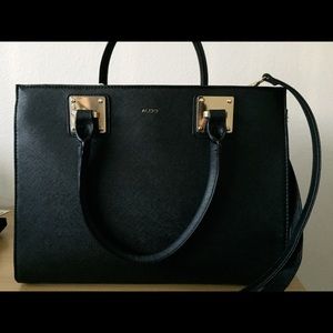 Large Black Aldo Structured Bag